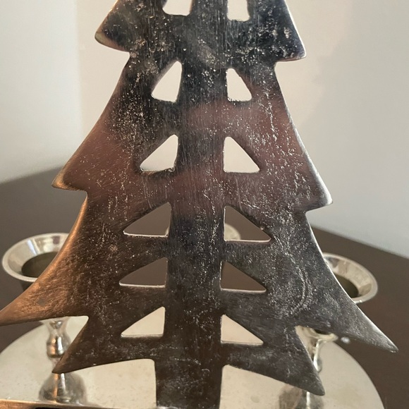 Silver Christmas Tree Candle Holder - Picture 6 of 6